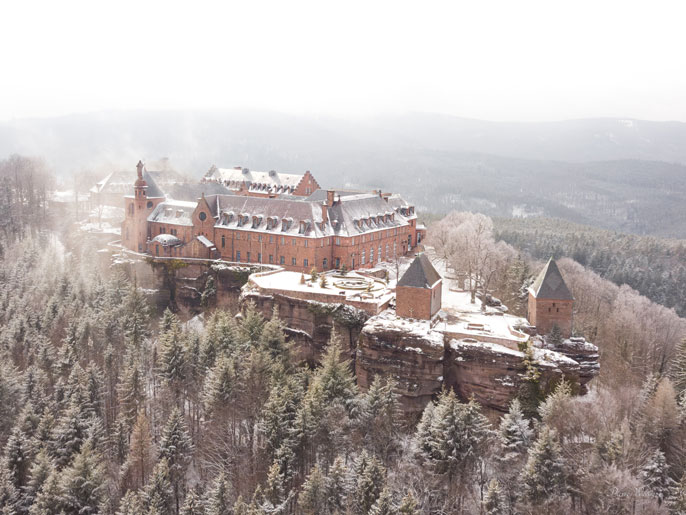 Le Mont Sainte-Odile sous la neige